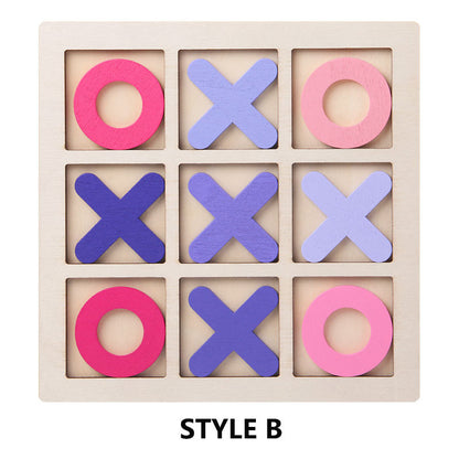 Wooden Tic Tac Toe Game – Classic XO Puzzle Board for Kids