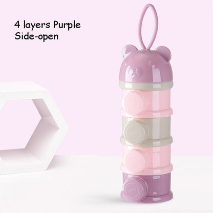 Baby Food Storage Box – 3/4 Layer Bear Style Milk Powder & Snack Container