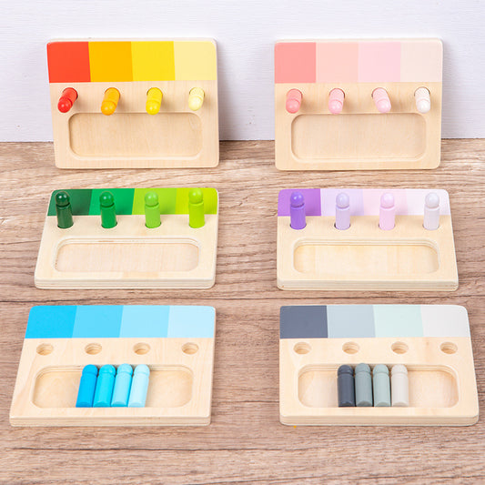 Wooden Sensory Board – Colorful Insert Puzzle for Kids’ Hands-On Learning