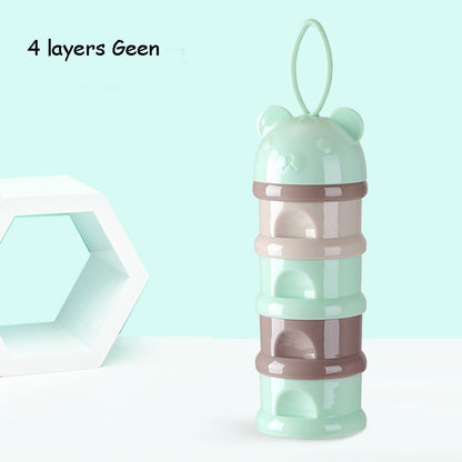 Baby Food Storage Box – 3/4 Layer Bear Style Milk Powder & Snack Container