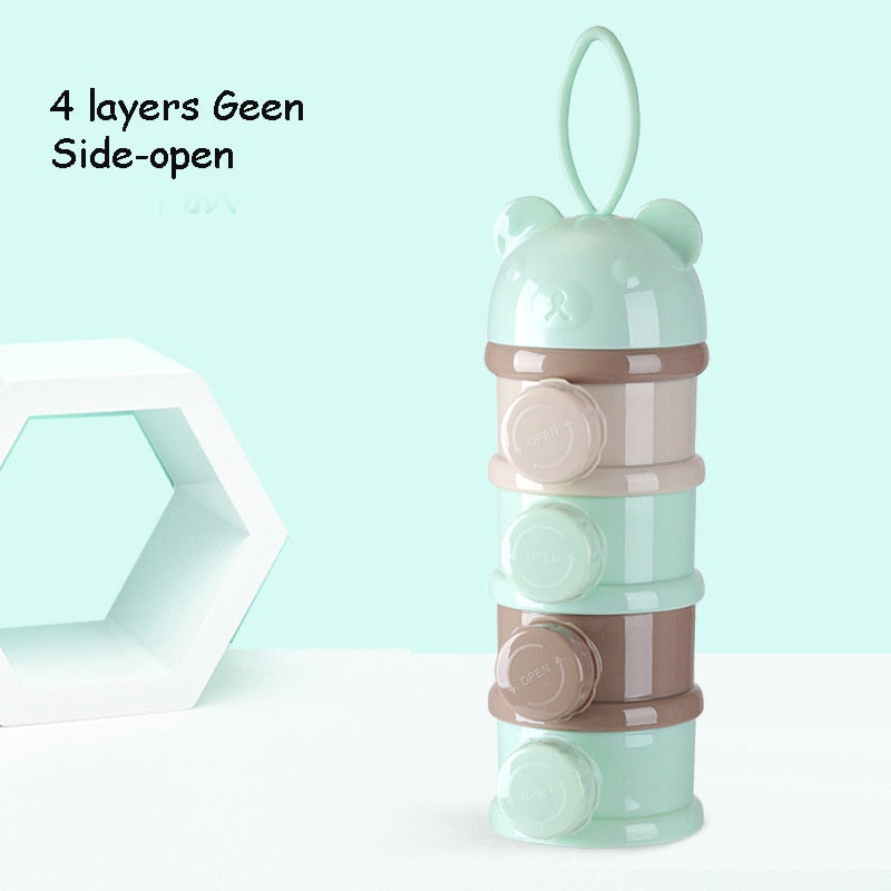Baby Food Storage Box – 3/4 Layer Bear Style Milk Powder & Snack Container