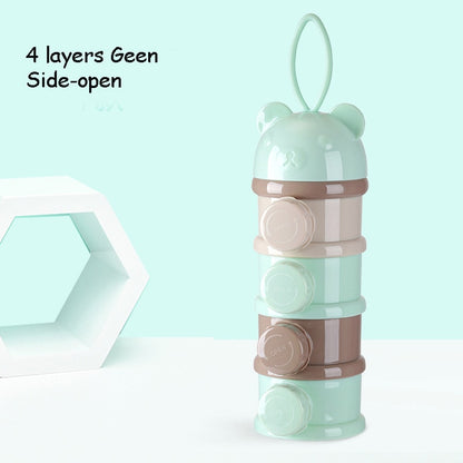 Baby Food Storage Box – 3/4 Layer Bear Style Milk Powder & Snack Container