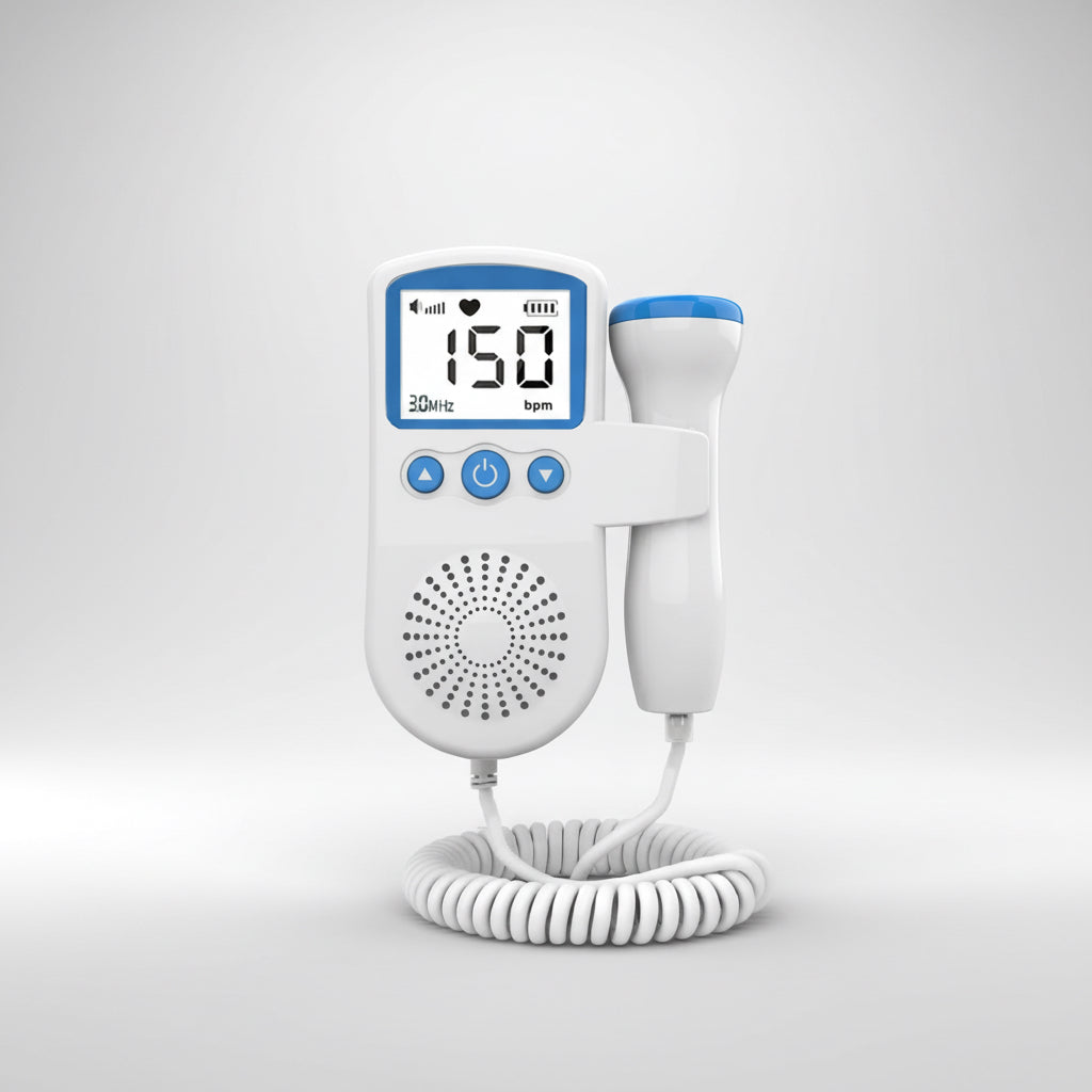 Fetal Heart Monitor – Handheld Home Doppler Device for Baby Heartbeat & Movement