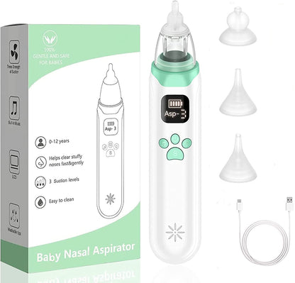 Electric Baby Nasal Aspirator – Gentle Nose Cleaner for Infants
