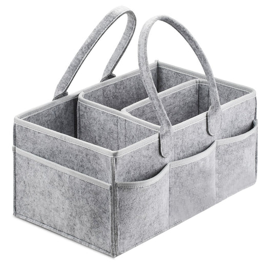 Baby Diaper Caddy Organizer – Portable Nursery Storage Bin for Changing Table & Car