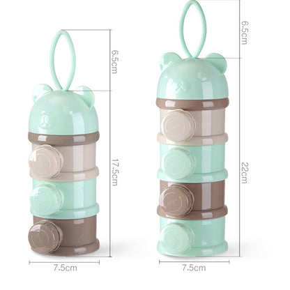 Baby Food Storage Box – 3/4 Layer Bear Style Milk Powder & Snack Container