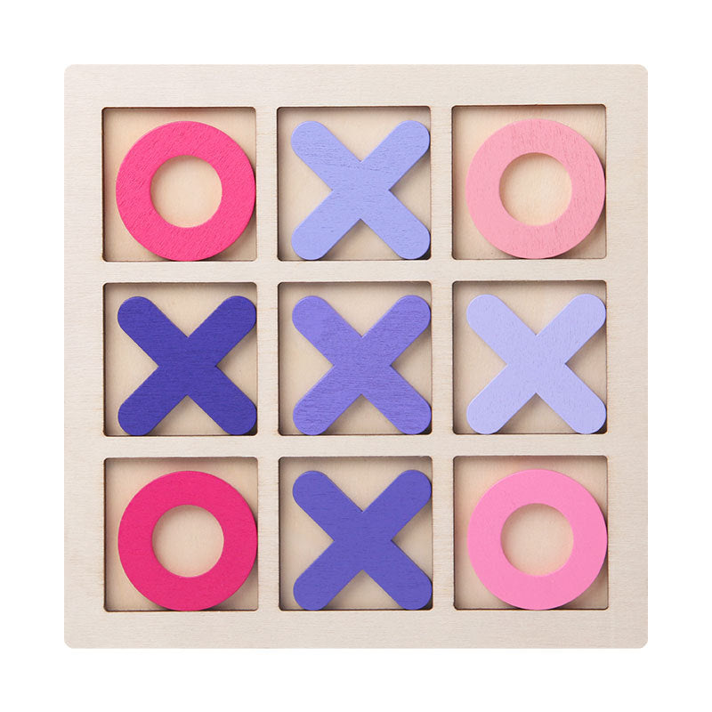 Wooden Tic Tac Toe Game – Classic XO Puzzle Board for Kids