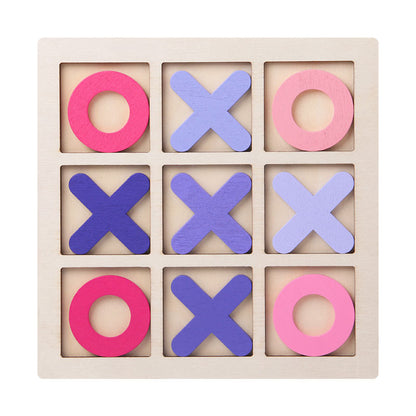 Wooden Tic Tac Toe Game – Classic XO Puzzle Board for Kids