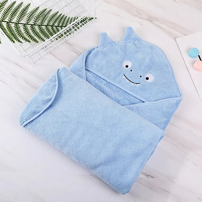 Baby Hooded Bath Towel – Soft Poncho Fleece Infant Towel Blanket
