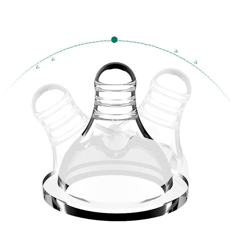 Baby Silicone Feeding Bottle with Handles – Anti-Colic