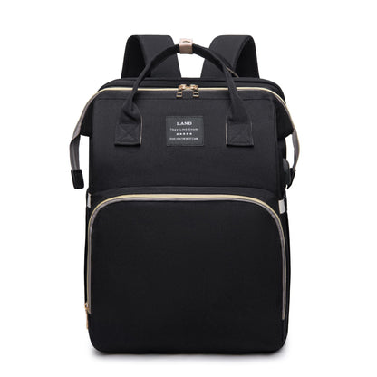 Baby Diaper Bag Backpack – Foldable Crib & Large Capacity