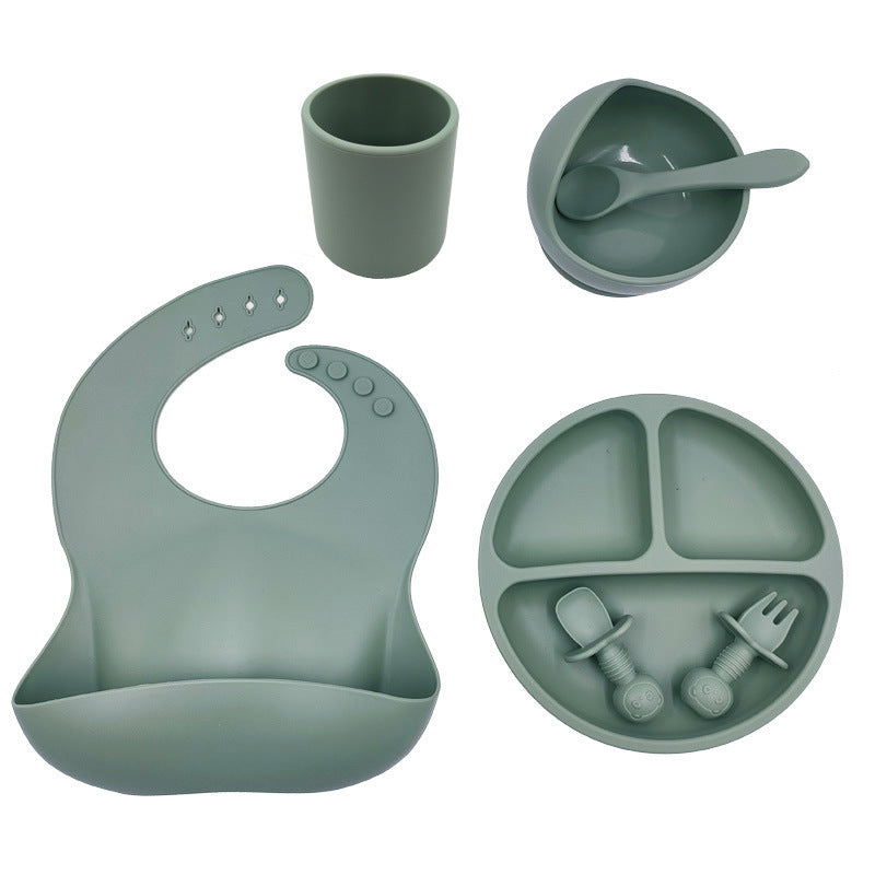 Baby Silicone Feeding Set – BPA Free 7-Piece Tableware Kit